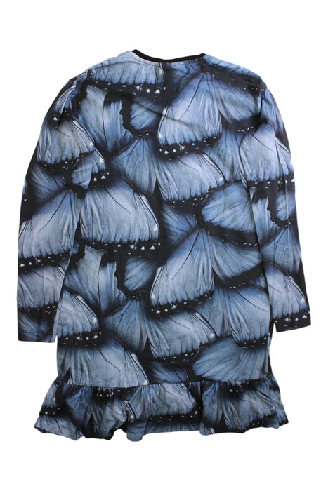 A Blue Long Sleeve Dresses from Molo in size 10Y for girl. (Back View)