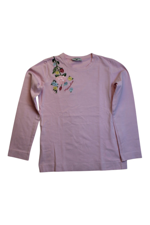 A Pink Long Sleeve Tops from Monnalisa in size 8Y for girl. (Front View)