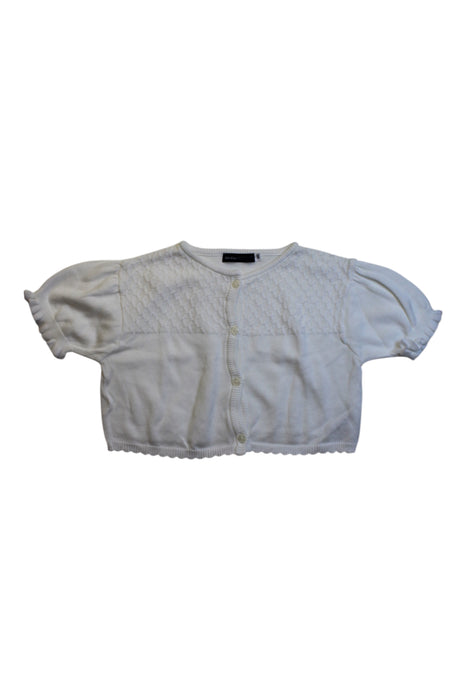A White Cardigans from Le Bebe in size 10Y for girl. (Front View)