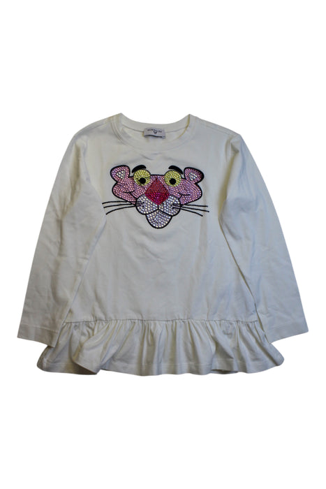 A White Long Sleeve Tops from Monnalisa in size 8Y for girl. (Front View)