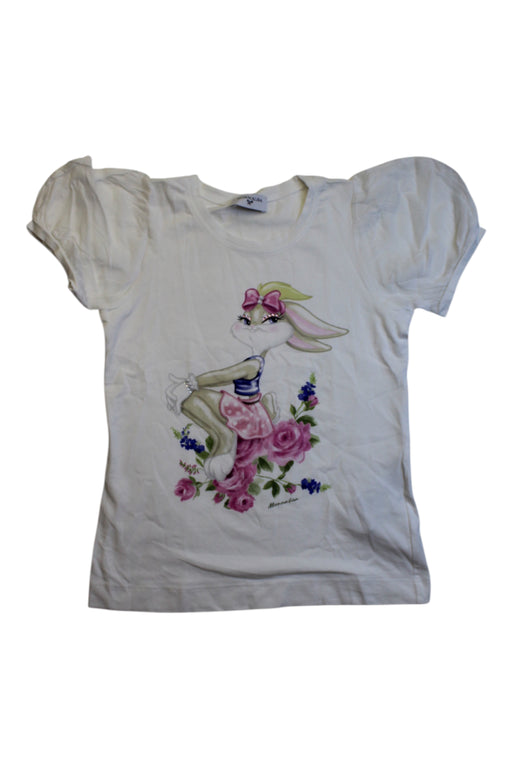 A White Short Sleeve Tops from Monnalisa in size 8Y for girl. (Front View)