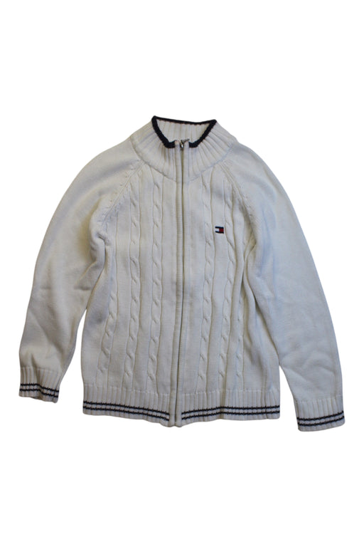 A White Zippered Sweatshirts from Tommy Hilfiger in size 10Y for neutral. (Front View)