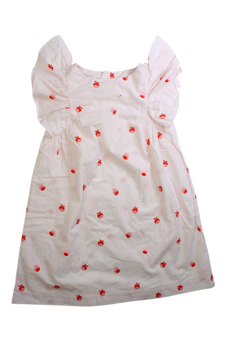A Red Sleeveless Dresses from Jacadi in size 4T for girl. (Front View)