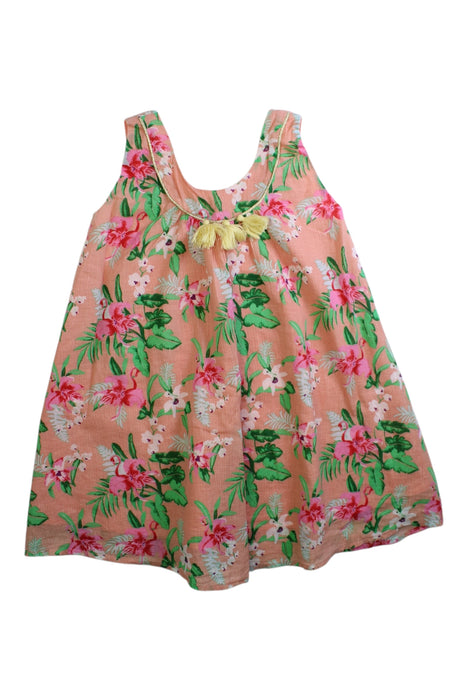 A Multicolour Sleeveless Dresses from Louise Misha in size 4T for girl. (Front View)