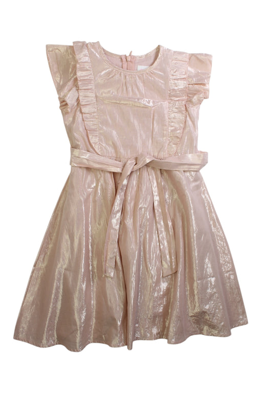 A Pink Sleeveless Dresses from Seed in size 3T for girl. (Front View)