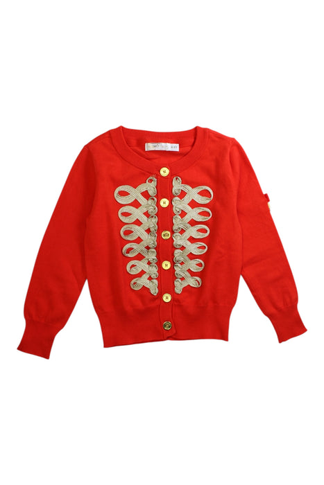 A Red Cardigans from Angel's Face in size 4T for girl. (Front View)