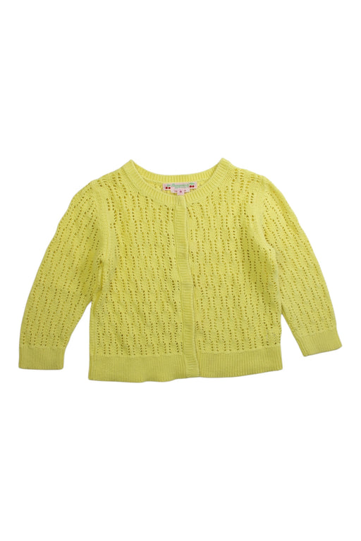 A Yellow Cardigans from Bonpoint in size 6T for girl. (Front View)