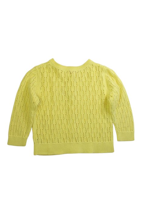 A Yellow Cardigans from Bonpoint in size 6T for girl. (Back View)