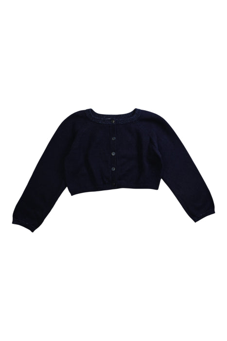 A Navy Cardigans from Jacadi in size 4T for girl. (Front View)