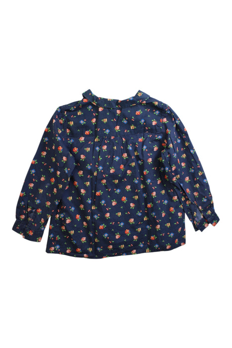 A Navy Long Sleeve Tops from Bonpoint in size 6T for girl. (Back View)