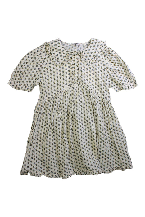 A White Short Sleeve Dresses from Caramel in size 4T for girl. (Front View)