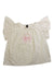 A Ivory Short Sleeve Tops from Eclair Eclair in size 4T for girl. (Front View)