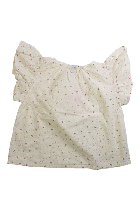 A Ivory Short Sleeve Tops from Eclair Eclair in size 4T for girl. (Back View)