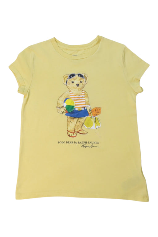 A Yellow Short Sleeve T Shirts from Polo Ralph Lauren in size 6T for girl. (Front View)