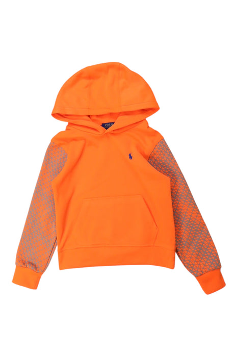 A Orange Hooded Sweatshirts from Polo Ralph Lauren in size 5T for boy. (Front View)