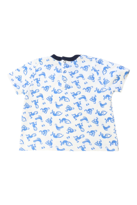 A White Short Sleeve T Shirts from Petit Bateau in size 6-12M for boy. (Back View)