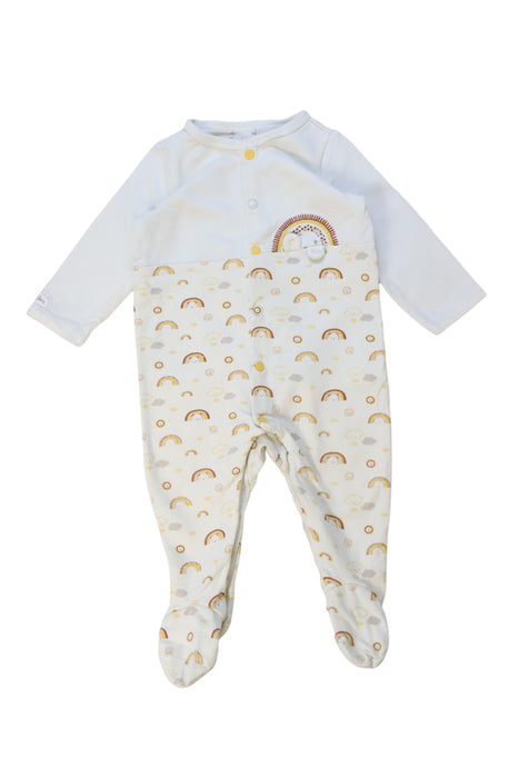 A White Long Sleeve Rompers from Sergent Major in size 3-6M for neutral. (Front View)