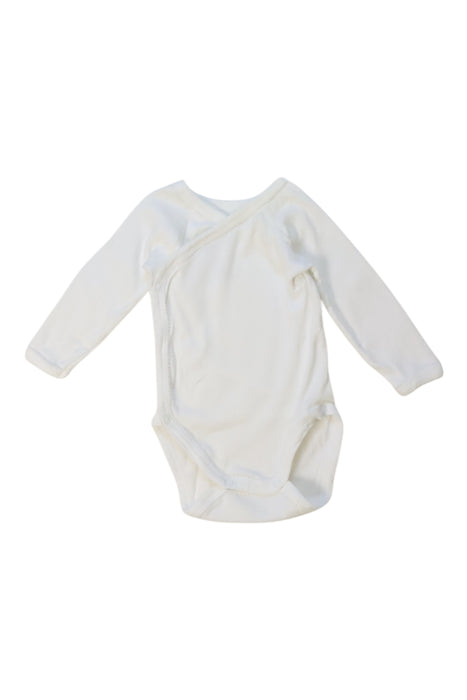 A White Long Sleeve Bodysuits from Petit Bateau in size 0-3M for neutral. (Front View)
