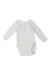 A White Long Sleeve Bodysuits from Petit Bateau in size 0-3M for neutral. (Front View)