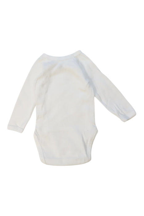 A White Long Sleeve Bodysuits from Petit Bateau in size 0-3M for neutral. (Back View)