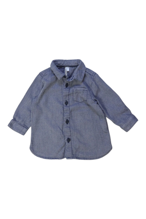 A Blue Long Sleeve Shirts from Orchestra in size 0-3M for boy. (Front View)