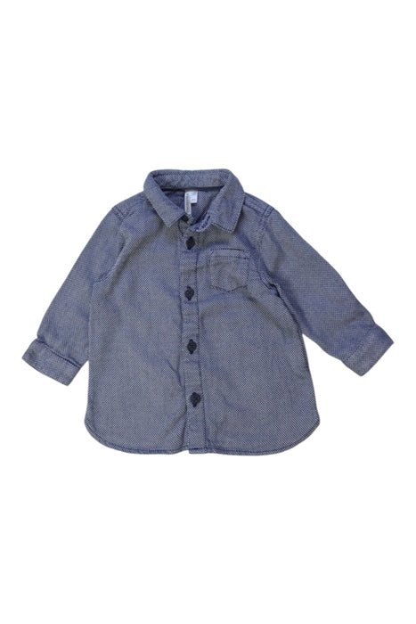 A Blue Long Sleeve Shirts from Orchestra in size 0-3M for boy. (Front View)