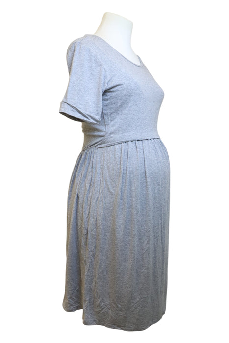 A Grey Short Sleeve Dresses from Envie de Fraise in size Maternity-S for maternity. (Front View)