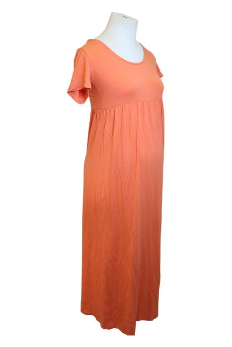 A Orange Short Sleeve Dresses from Mamalicious in size Maternity-S for maternity. (Front View)