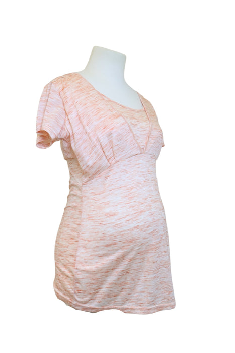 A Pink Short Sleeve Tops from Ripe in size Maternity-S for maternity. (Front View)