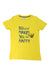 A Yellow Short Sleeve T Shirts from Armani in size 5T for boy. (Front View)