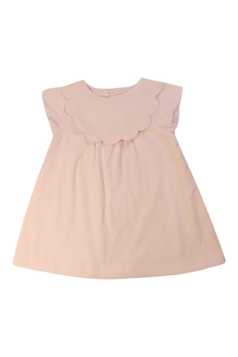 A Pink Sleeveless Dresses from Jacadi in size 18-24M for girl. (Front View)