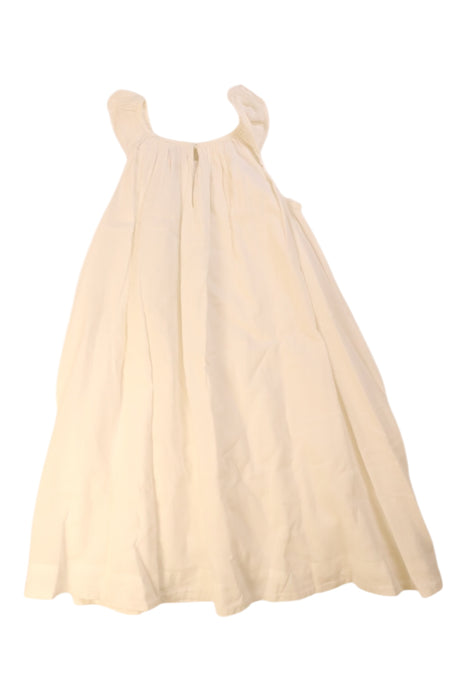 A White Sleeveless Dresses from Velveteen in size 8Y for girl. (Back View)