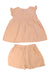 A Peach Sleeveless Dresses from Petit Bateau in size 3T for girl. (Back View)