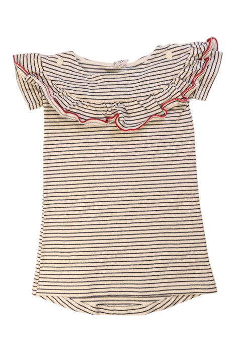 A White Short Sleeve Tops from Petit Bateau in size 3T for girl. (Front View)