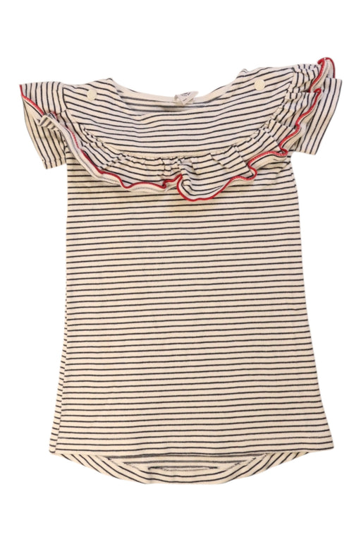 A White Short Sleeve Tops from Petit Bateau in size 3T for girl. (Front View)