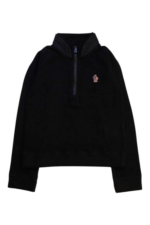 A Black Zippered Sweatshirts from Moncler in size 8Y for neutral. (Front View)