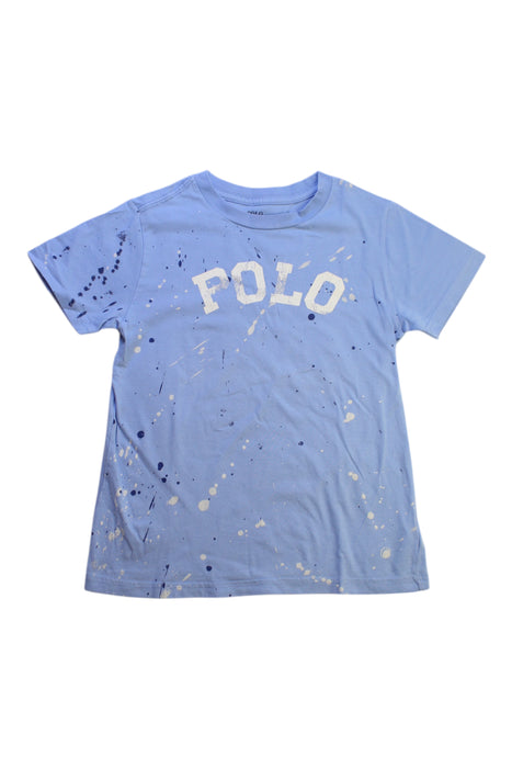 A Blue Short Sleeve T Shirts from Polo Ralph Lauren in size 7Y for neutral. (Front View)