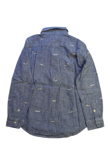 A Blue Long Sleeve Shirts from Ralph Lauren in size 6T for boy. (Back View)