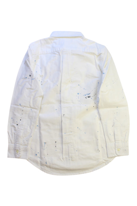 A White Long Sleeve Shirts from Ralph Lauren in size 7Y for boy. (Back View)