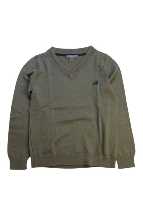 A Green Knit Sweaters from Bonpoint in size 8Y for boy. (Front View)