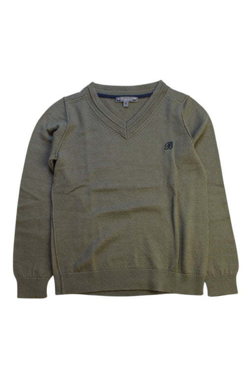 A Green Knit Sweaters from Bonpoint in size 8Y for boy. (Front View)