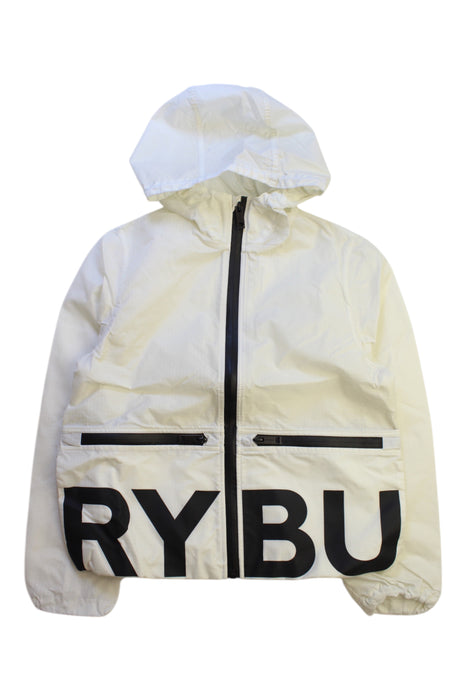 A White Rain Jackets from Burberry in size 10Y for neutral. (Front View)