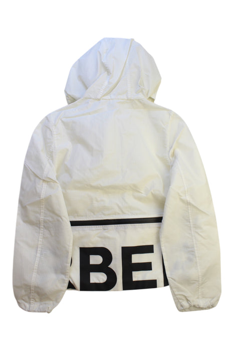 A White Rain Jackets from Burberry in size 10Y for neutral. (Back View)