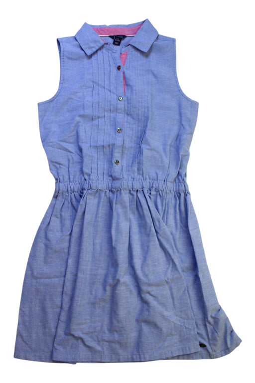 A Blue Sleeveless Dresses from Tommy Hilfiger in size 12Y for girl. (Front View)