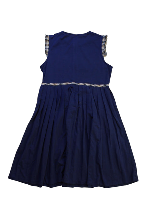 A Blue Sleeveless Dresses from Aquascutum in size 5T for girl. (Back View)