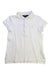 A White Short Sleeve Polos from Polo Ralph Lauren in size 7Y for girl. (Front View)