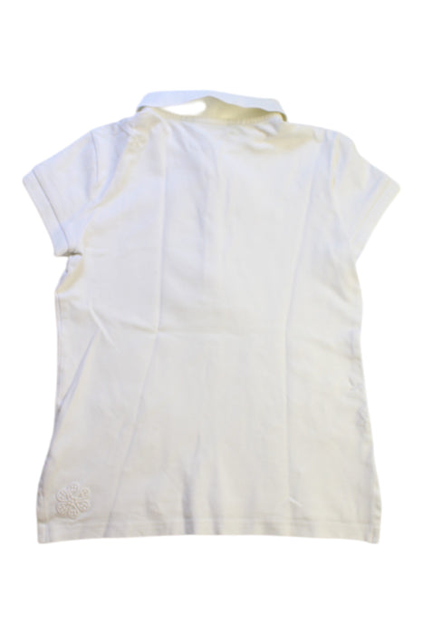 A White Short Sleeve Polos from Polo Ralph Lauren in size 7Y for girl. (Back View)