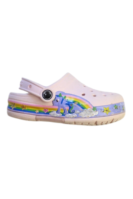 A Multicolour Slip Ons from Crocs in size 5T for girl. (Front View)
