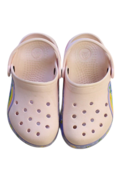 A Multicolour Slip Ons from Crocs in size 5T for girl. (Back View)