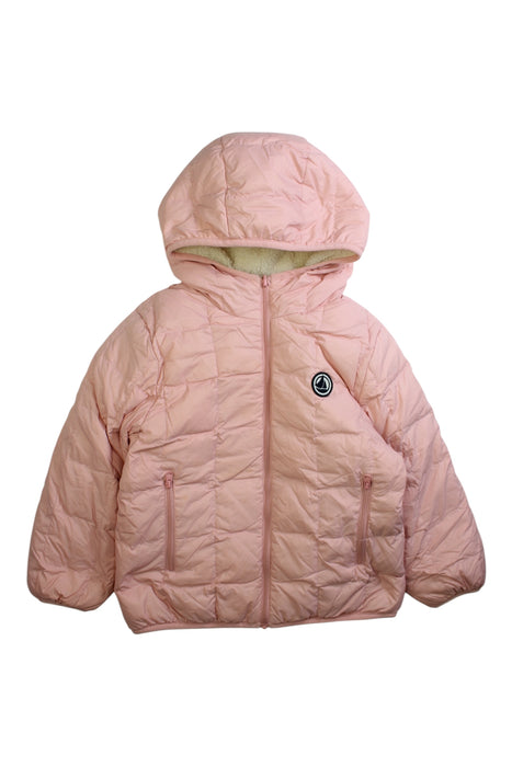 A Pink Puffer/Quilted Coats & Outerwear from Petit Bateau in size 4T for girl. (Front View)